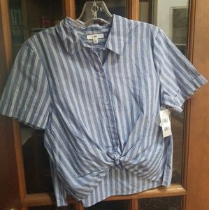 BP. NORDSTROM Celestial Star Tie Front Summer Top